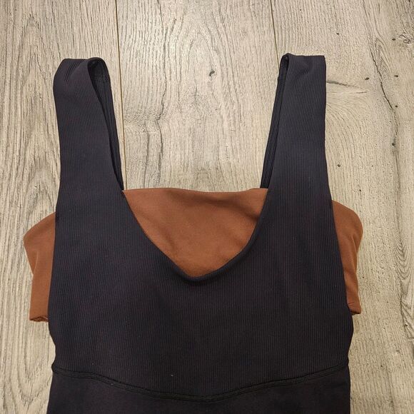 Free People Movement Black and Brown She's a Maniac Jumpsuit Woman Size S - Picture 3 of 5